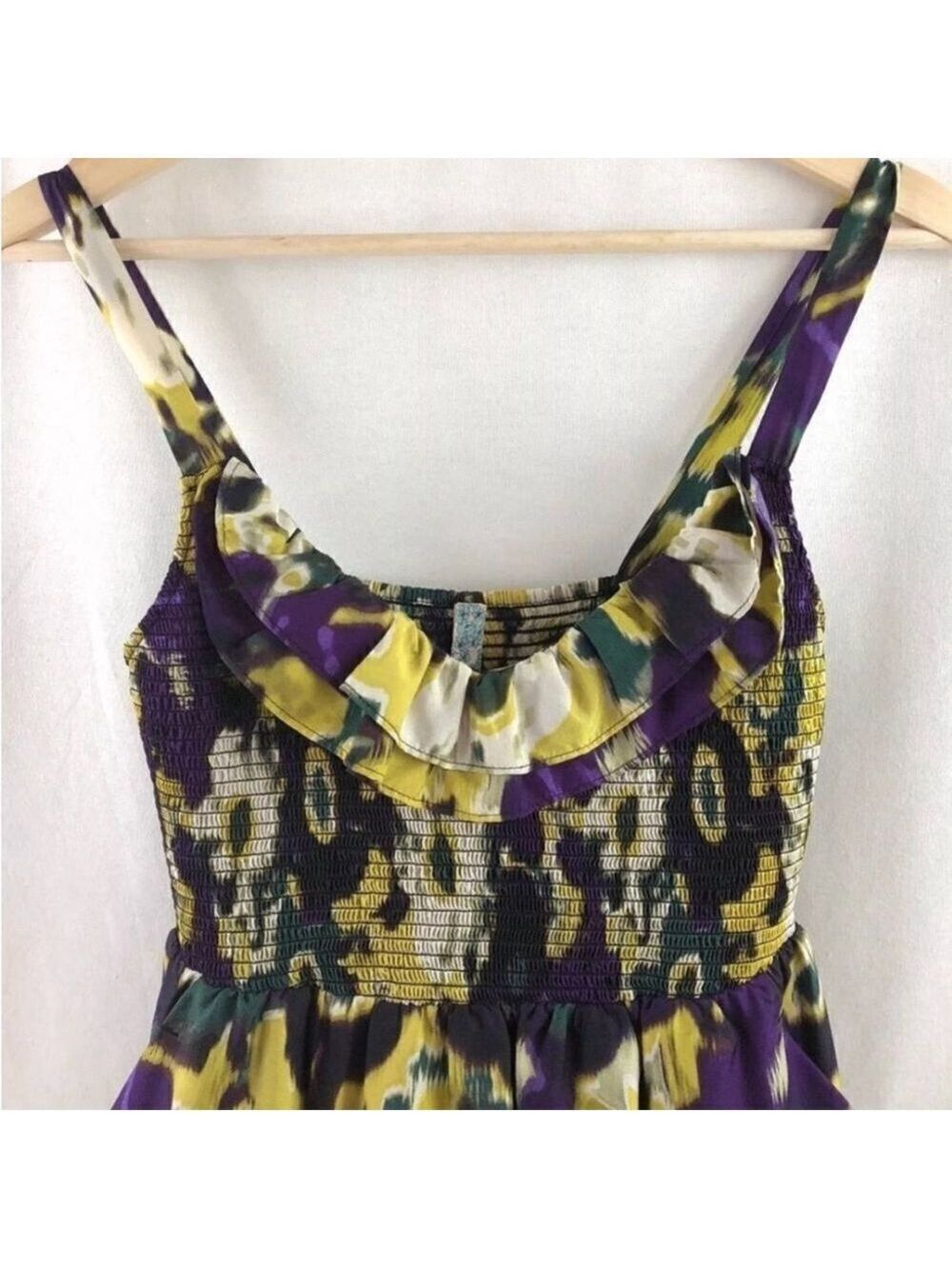 Anthropologie Purple and Yellow Floral Dress - Picture 3 of 13